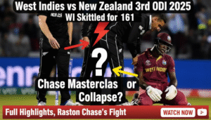 West Indies vs New Zealand 3rd ODI 2025: WI Skittled for 161 – Chase Masterclass or Collapse? Full Highlights, Roston Chase's Fight, and What It Means for the Series