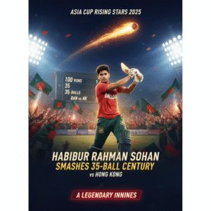 Asia Cup Rising Stars 2025: Habibur Rahman Sohan Smashes 35-Ball Century vs Hong Kong