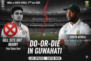 India vs South Africa 2nd Test 2025: Do-or-Die in Guwahati – Pant Takes Over as Gill Sits Out with Injury