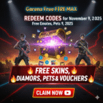 Garena Free Fire MAX Redeem Codes for November 9, 2025 | Free Emotes, Pets & Vouchers