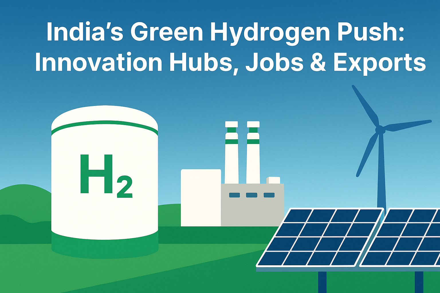 India’s Green Hydrogen Push: How Innovation Hubs, Jobs & Exports Are Shaping the Future