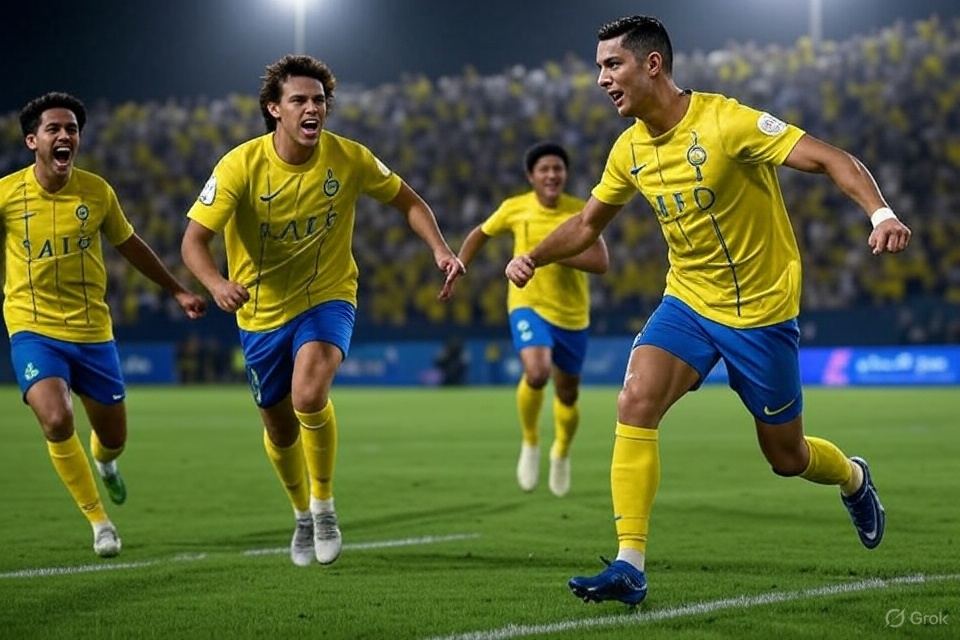 Al-Nassr Storms to Victory: Ronaldo and João Félix Star in Saudi Pro League Thriller