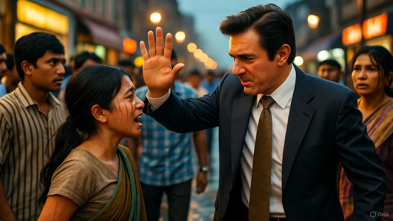 गरीब लड़की को बेंगलुरु के अरबपति ने थप्पड़ मारकर किया बेइज्जत