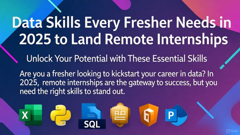 8 Data Skills Every Fresher Must Master in 2025 to Secure Remote Analytics Internships