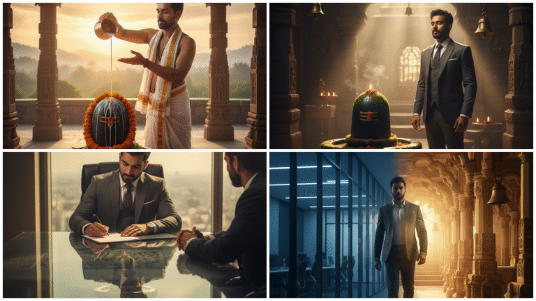 15+ Stylish Men Gemini AI Prompts with Mandir, Shivling & Office
