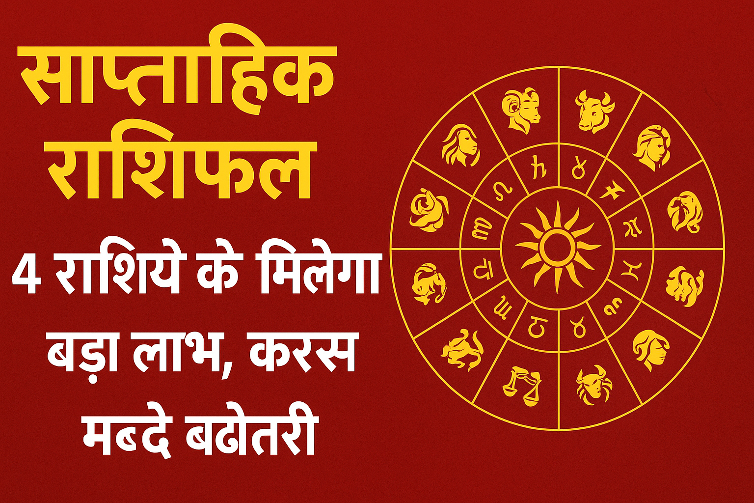 साप्ताहिक राशिफल 1-7 दिसंबर 2025: 4 राशियों को मिलेगा बड़ा लाभ, करियर-धन में बढ़ोतरी!