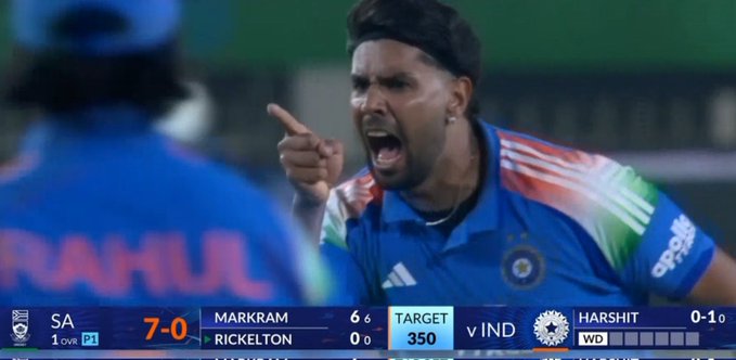 Harshit Rana Debut Destruction + Washington Sundar at No.5 Memes: India vs South Africa 1st ODI Turns Into Comedy Festival!