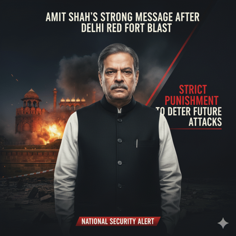 Amit Shah's Strong Message After Delhi Red Fort Blast: Strict Punishment to Deter Future Attacks