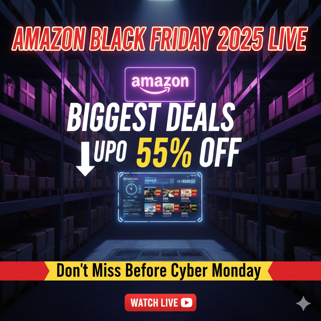Amazon Black Friday 2025 LIVE: Up to 55% Off – Biggest Deals Before Cyber Monday!