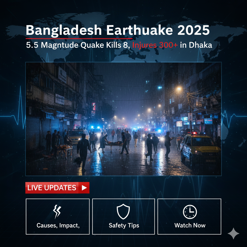 Bangladesh Earthquake 2025: 5.5 Magnitude Quake Kills 8, Injures 300+ in Dhaka – Causes, Impact, and Safety Tips