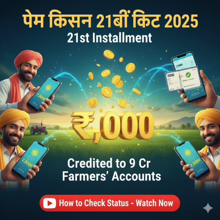 PM Kisan 21st Installment 2025: Rs 2,000 Credited to 9 Cr Farmers' Accounts - How to Check Status
