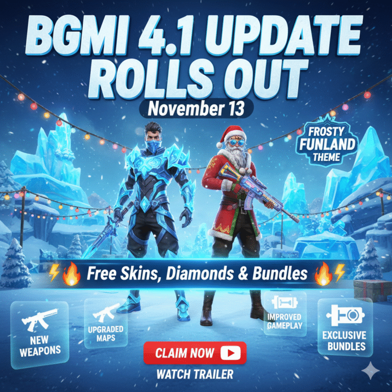 Get Ready to Drop: BGMI 4.1 Update Brings 'Frosty Funland' and A16 Royale Pass!