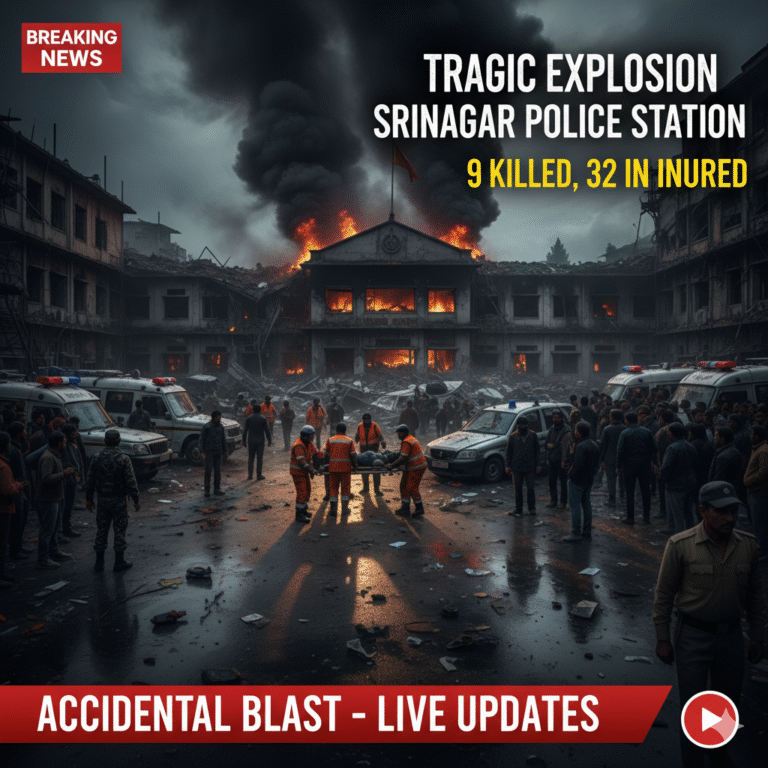 Tragic Explosion at Srinagar Police Station: 9 Killed, 32 Injured in Accidental Blast