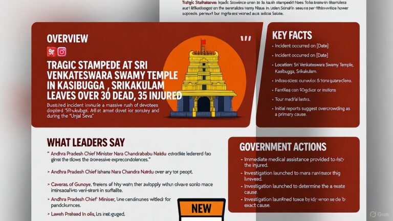 Tragic Stampede at Sri Venkateswara Swamy Temple in Kasibugga, Srikakulam: 9 Dead, Several Injured