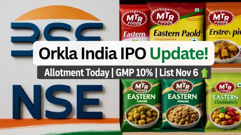 Orkla India IPO: Allotment Finalized Today – GMP Hints at Modest 10% Gain Ahead of November 6 Listing